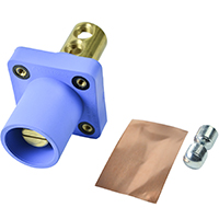MARINCO POWER PRODUCTS CLS 16 SERIES PANEL MOUNT (400A / 600V) 2/0 - 4/0 DOUBLE SET SCREW; MALE - BLUE (D)
