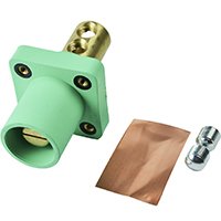 MARINCO POWER PRODUCTS CLS 16 SERIES PANEL MOUNT (400A / 600V) 2/0 - 4/0 DOUBLE SET SCREW; MALE - GREEN (E)