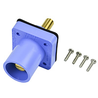 MARINCO POWER PRODUCTS CL 16 SERIES PANEL MOUNT INLET (400A / 600V) 1.125" THREADED STUD MALE - BLUE (D)